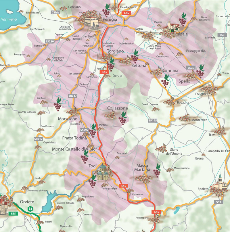 Itinierari della strada dei vini del cantico